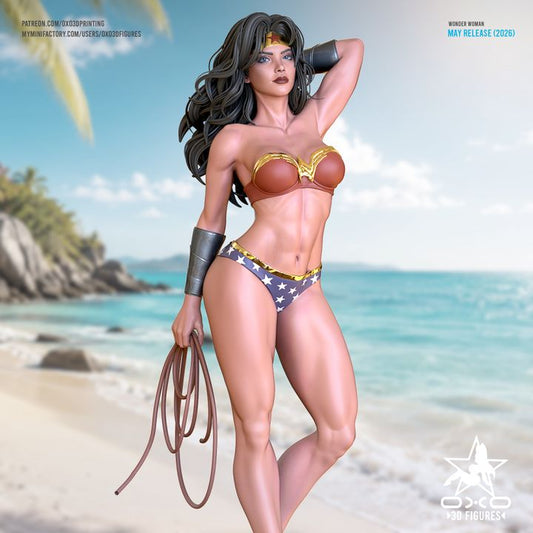 Wonder Woman Swimsuit Edition Resin Art (Designed by OXO3D)