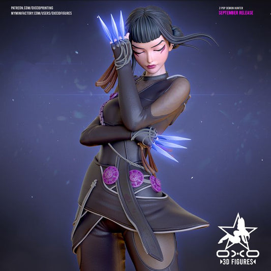 Kpop Demon Hunter Zoey Resin Fan Art (Designed by OXO3D)