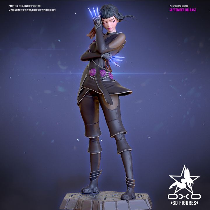 Kpop Demon Hunter Zoey Resin Fan Art (Designed by OXO3D)