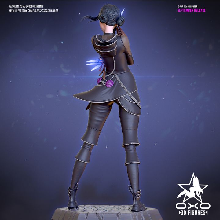 Kpop Demon Hunter Zoey Resin Fan Art (Designed by OXO3D)