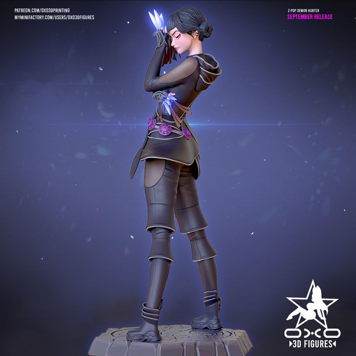Kpop Demon Hunter Zoey Resin Fan Art (Designed by OXO3D)