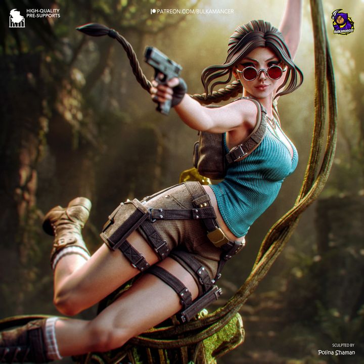 Lara Croft Resin Fan Art MTO (Design by Bulkamancer)