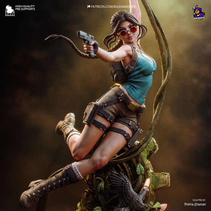 Lara Croft Resin Fan Art MTO (Design by Bulkamancer)