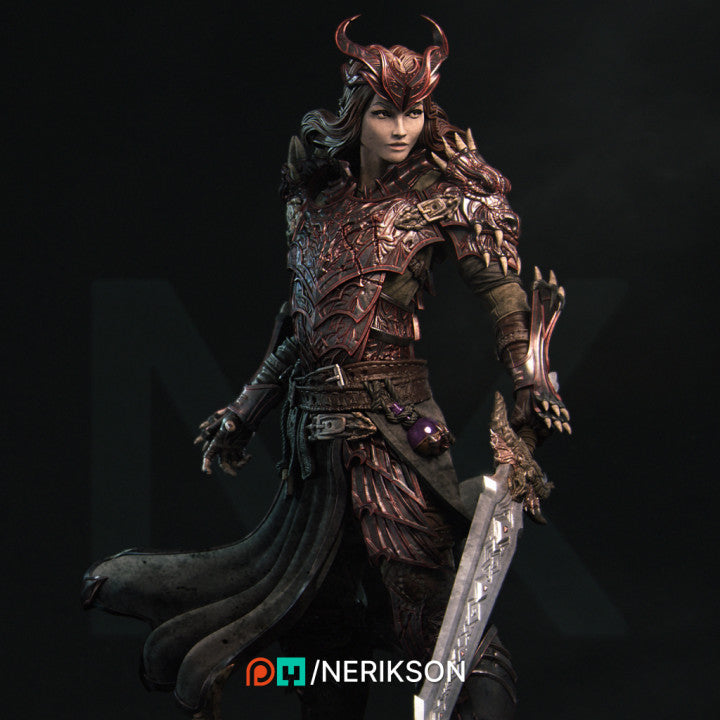 Aleehra the Dragon Knight Resin Fan Art - MTO