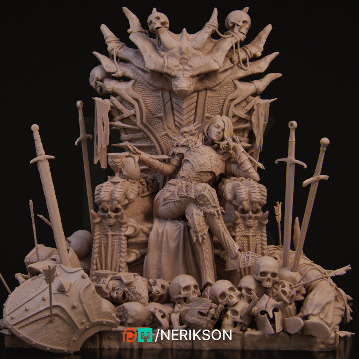 Aleehra the Dragon Knight Diorama Resin Fan Art - MTO