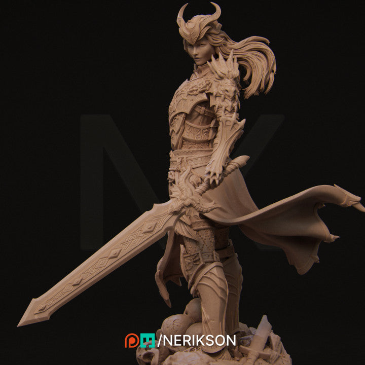 Aleehra the Dragon Knight Resin Fan Art - MTO