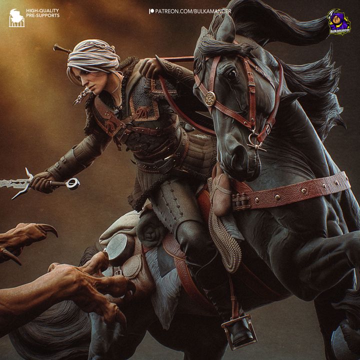 Ciri The Witcher Resin Fan Art - MTO (Design by Bulkamancer)