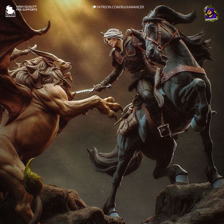 Ciri The Witcher Resin Fan Art - MTO (Design by Bulkamancer)