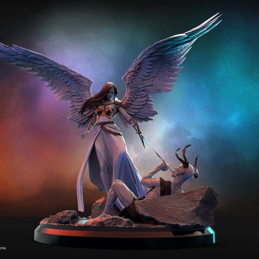 Angelic Warrior Diorama Collectible Resin Fan Art - MTO scale