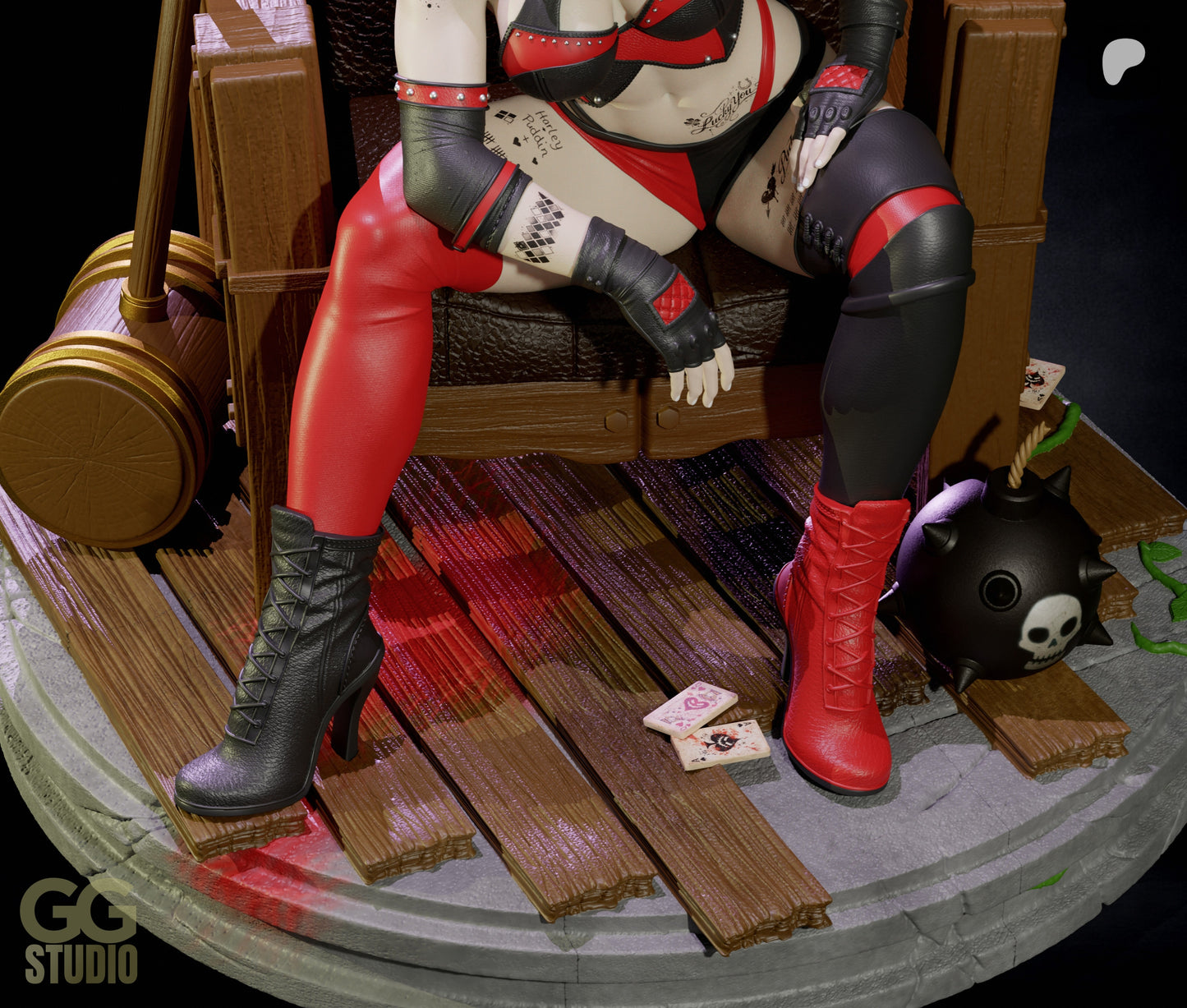 Harley Quinn Resin Art (Designed by GGStudio)