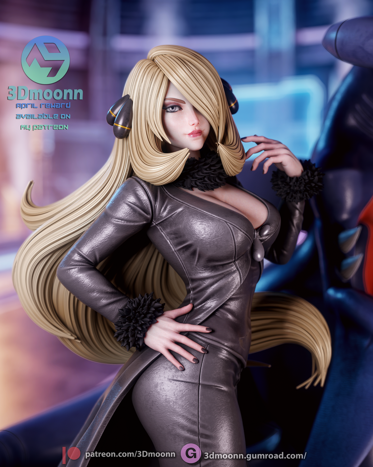 Pokemon Cynthia Resin Sculpture Fan Art - MTO (3DMoonn)