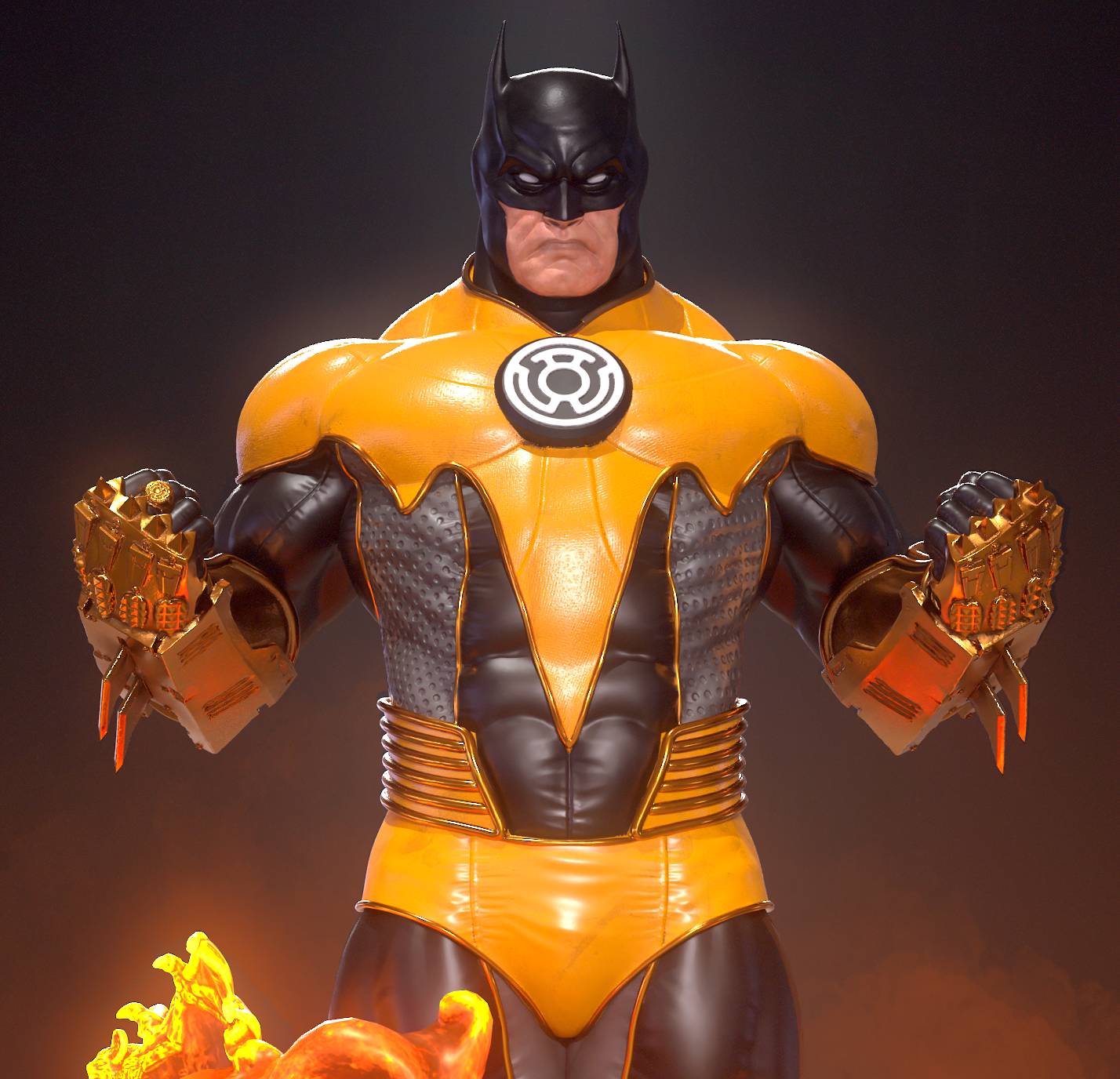 Batman Yellow Lantern Resin Fan Art - MTO (SS)