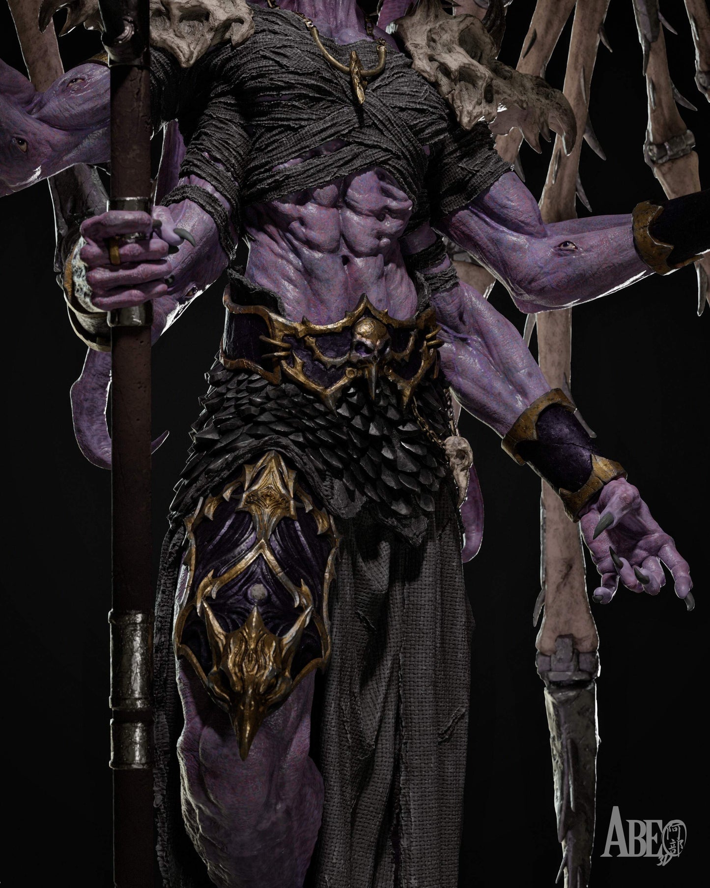 Ninefold Sorcerer Resin Art (Design by Abe3D)