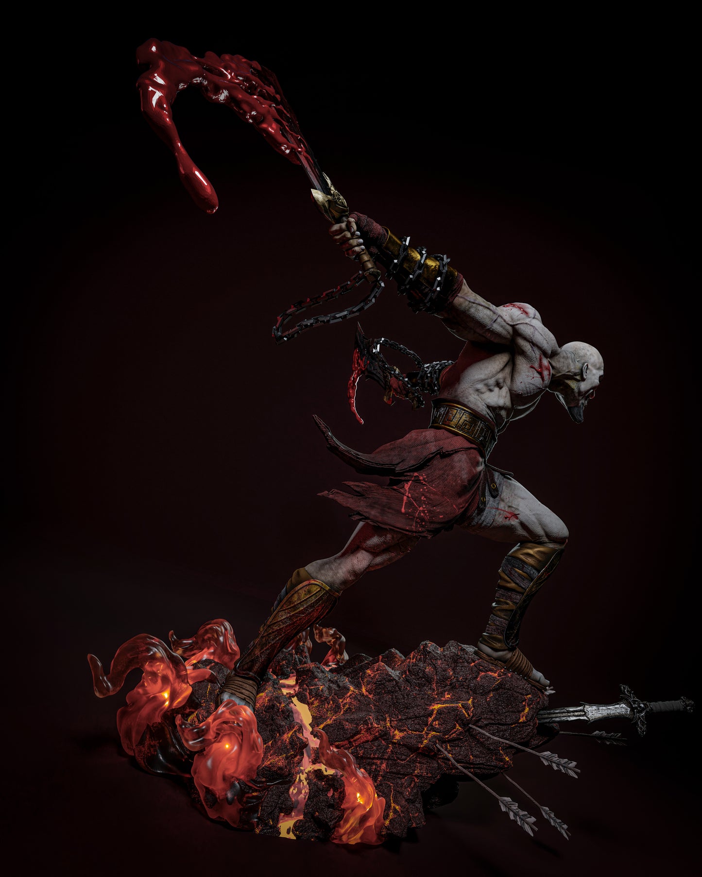 Kratos Resin Fan Art - MTO ZEZ