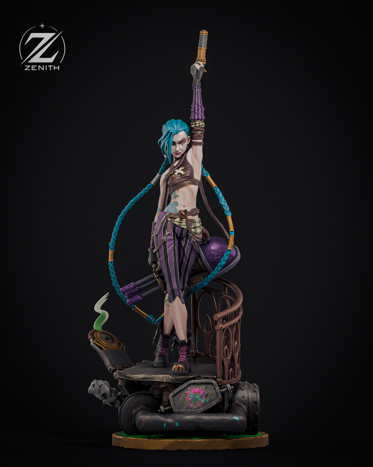 Jinx Arcane Resin Art (Design by Zenith)