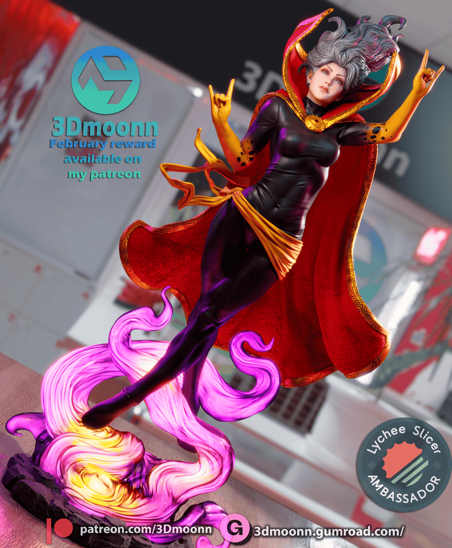 Sorceress Resin Fan Art Sculpture (3DM)