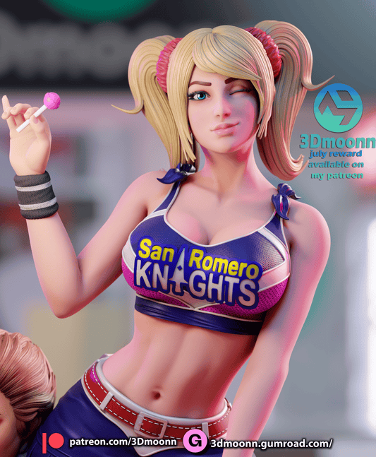 Lollipop Chainsaw Resin Fan Art Sculpture 3DMoonn