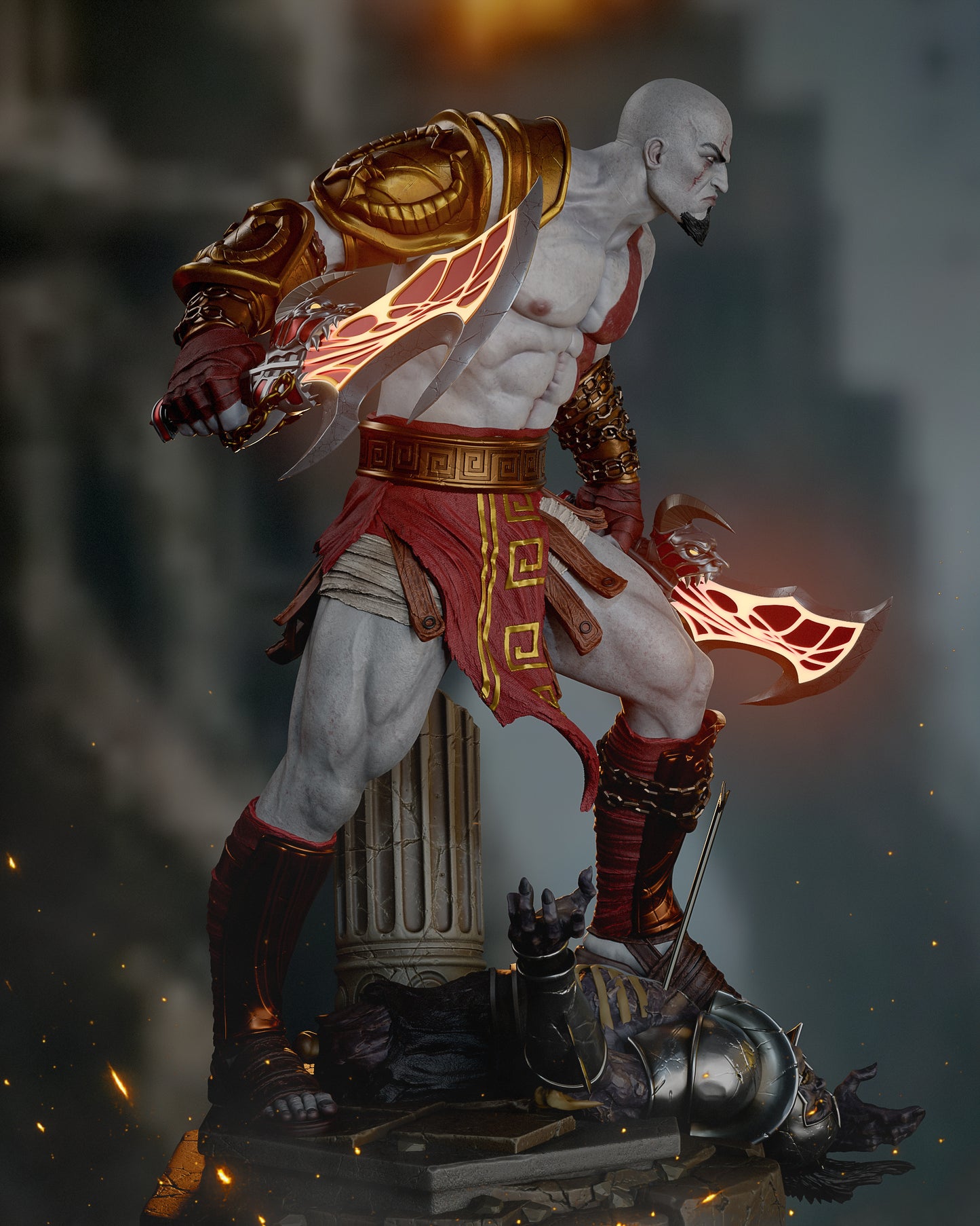 Kratos Resin Art - MTO (Design by CA3D)