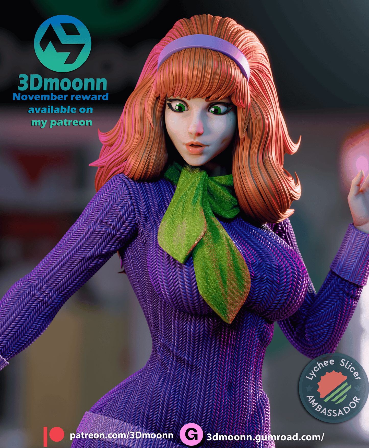 Daphne Resin Fan Art Sculpture