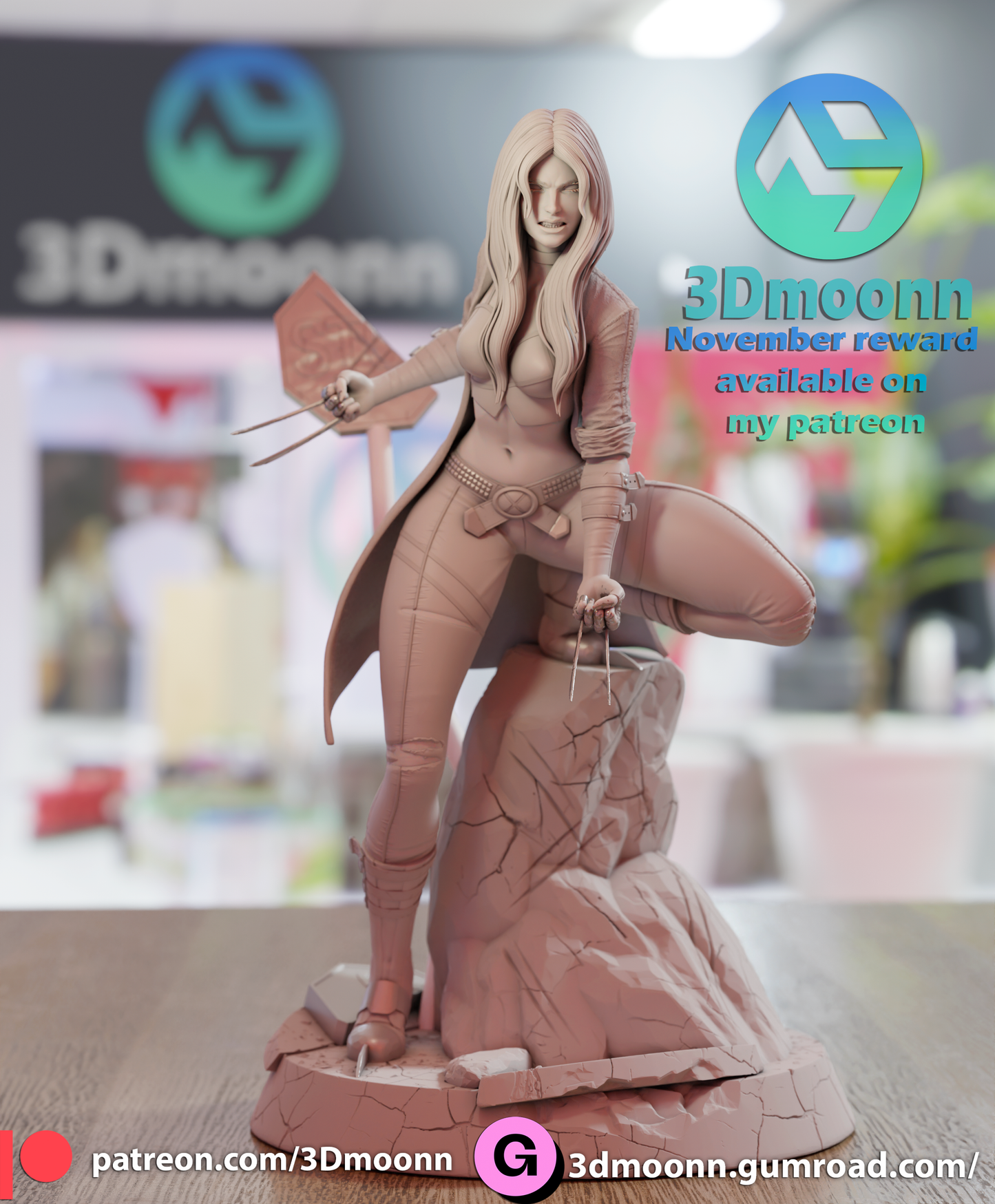 X-23 Resin Fan Art Sculpture 3DMoonn