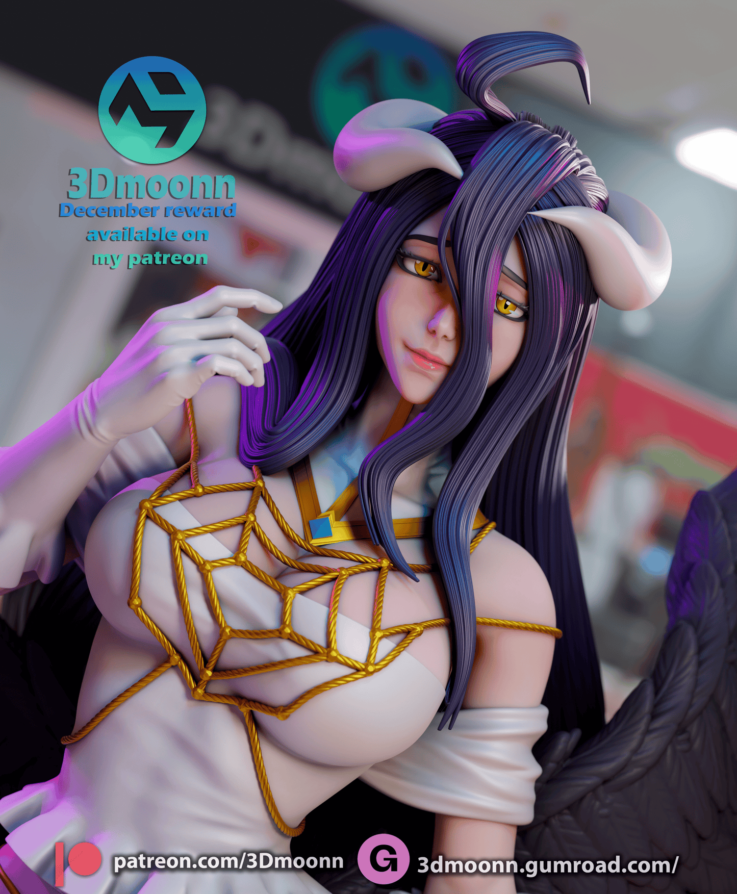 Albedo Resin Fan Art Sculpture (3DM)