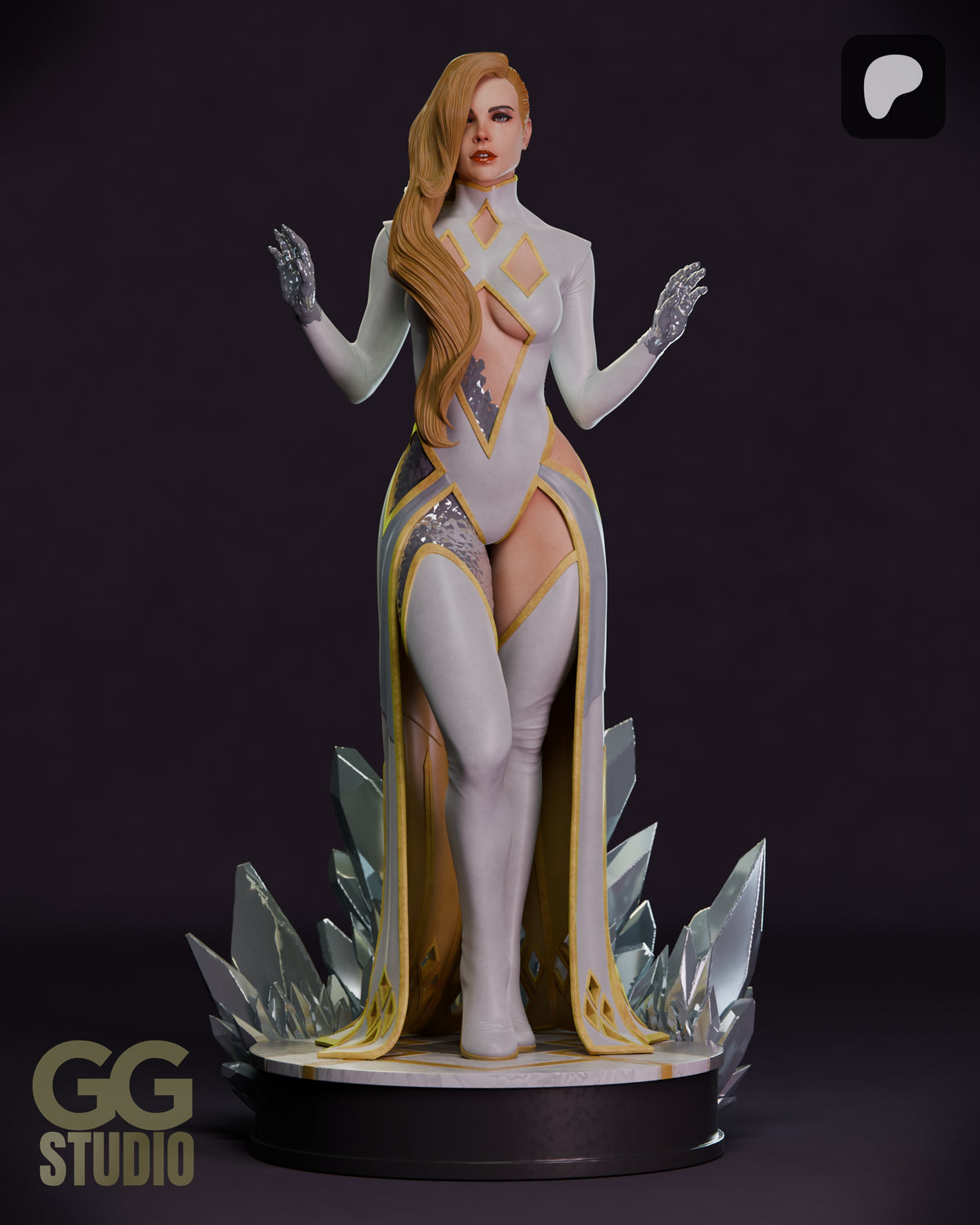 Emma Frost Hellfire Gala Resin Fan Art (Designed by GGStudio)