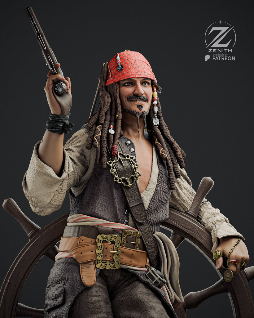 Jack Sparrow Resin Fan Art MTO (Design by Zenith)