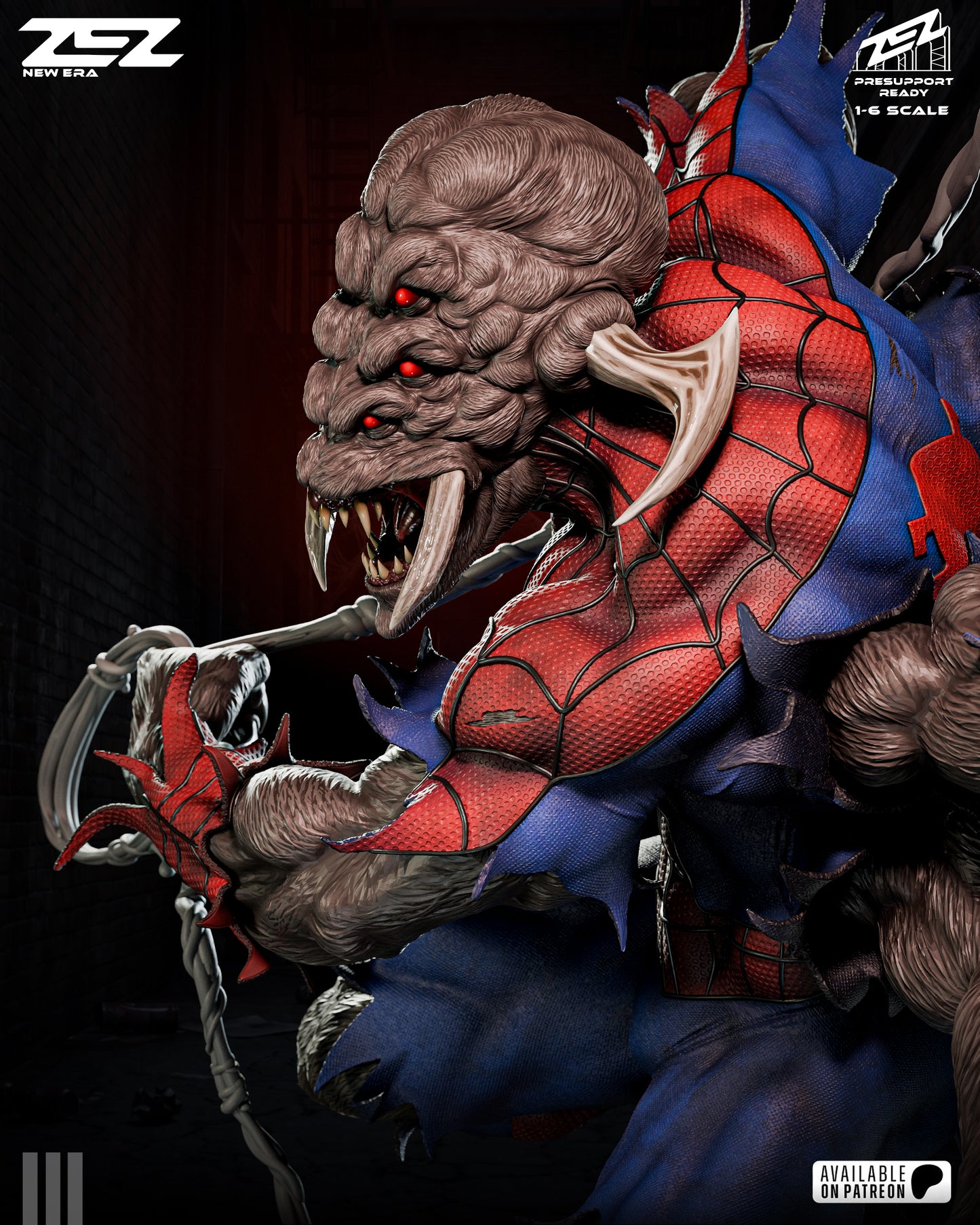 Man Spider Resin Art (Design by ZEZ Studios)