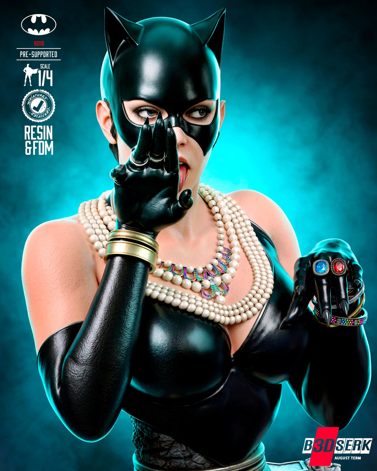Catwoman Bust Resin Art (B3dserk)