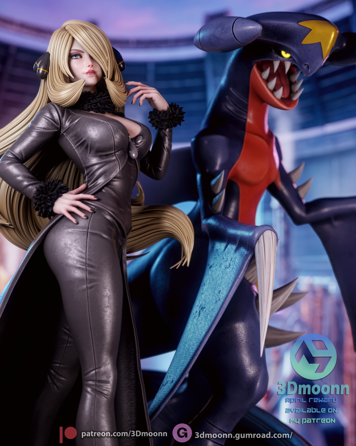 Pokemon Cynthia Resin Sculpture Fan Art - MTO (3DMoonn)