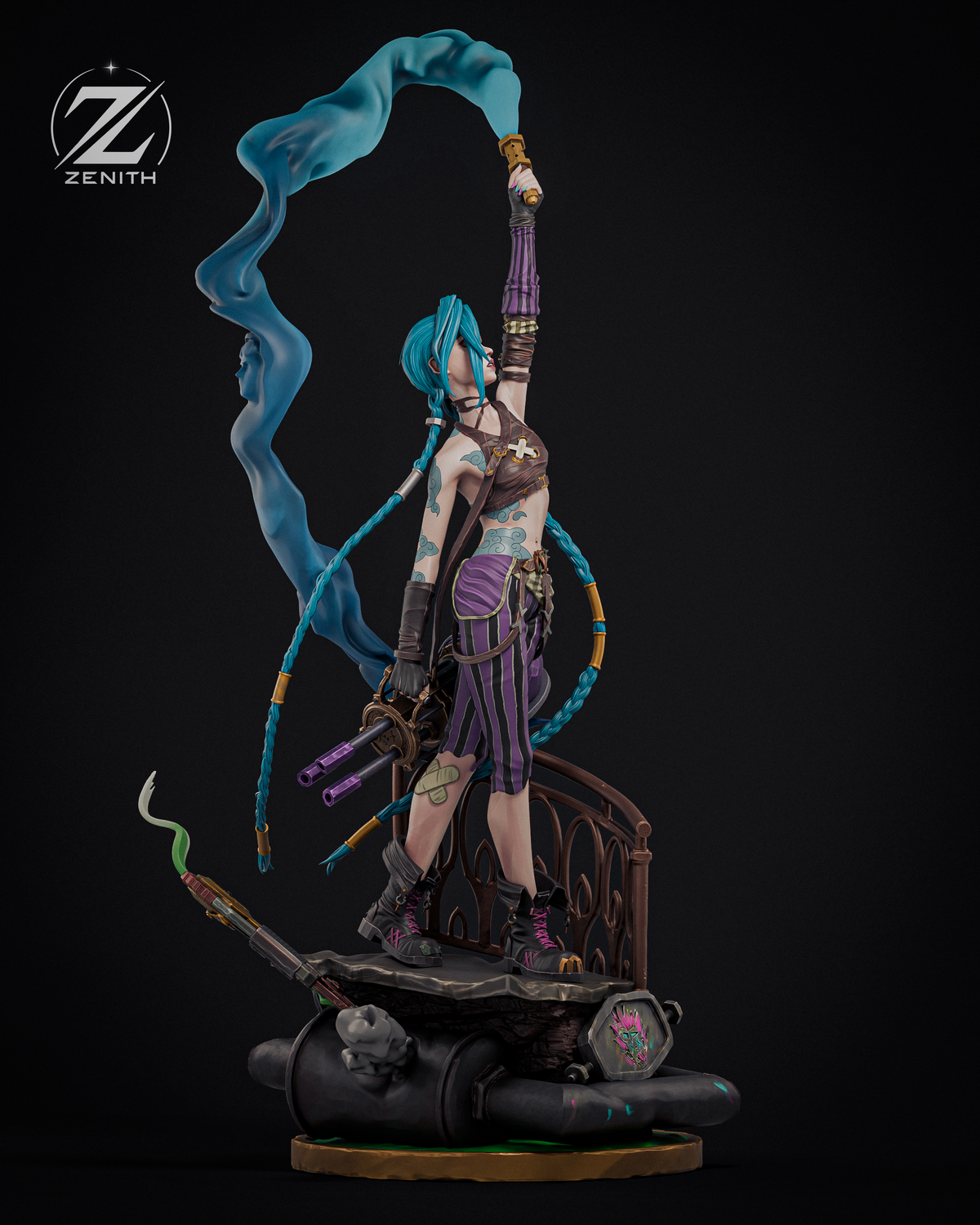 Jinx Arcane Resin Art (Design by Zenith)