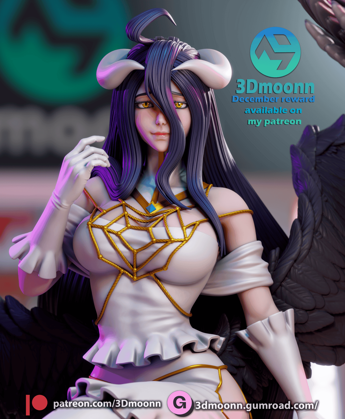 Albedo Resin Fan Art Sculpture (3DM)