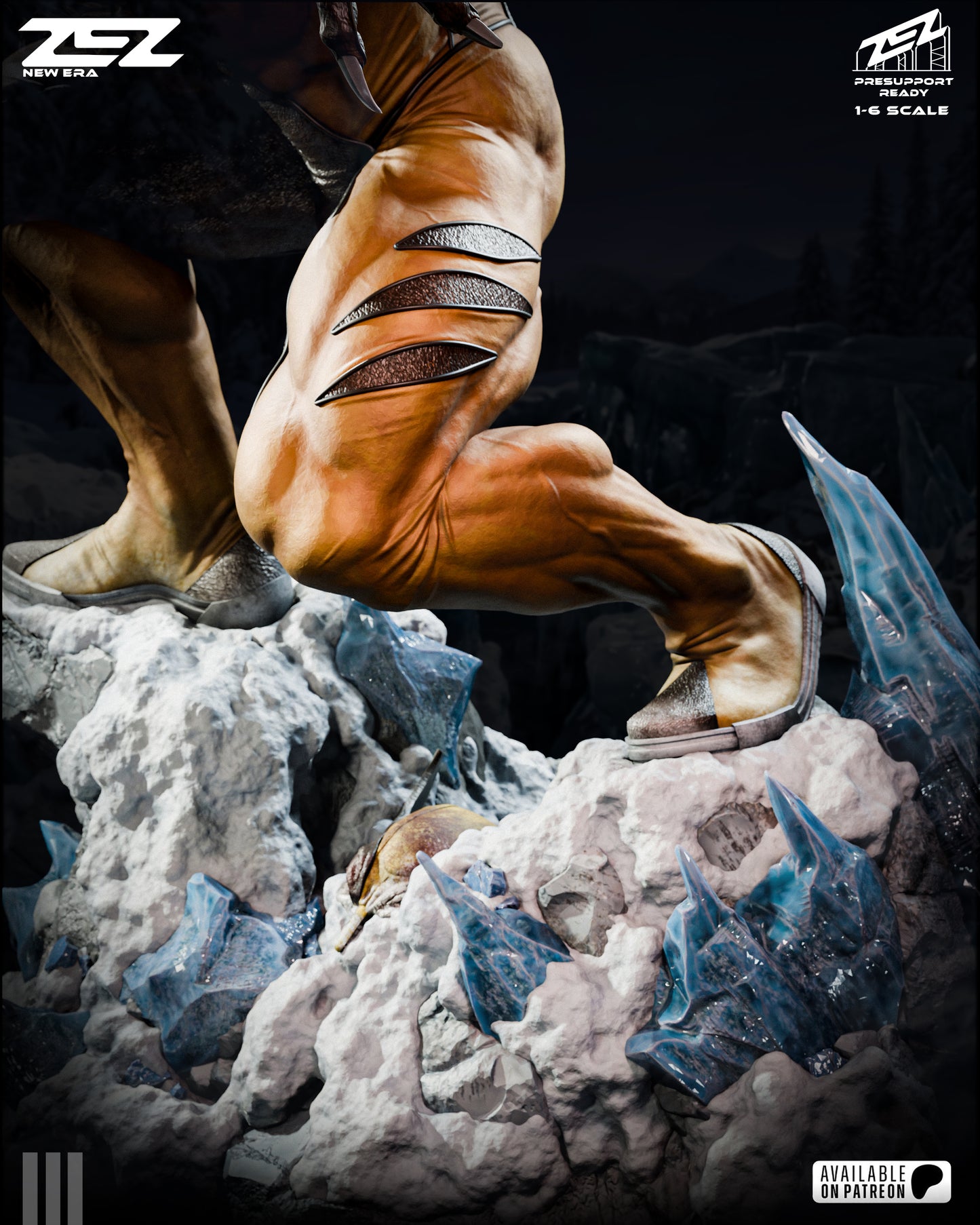 Sabretooth Resin Art (Design by ZEZ Studios)