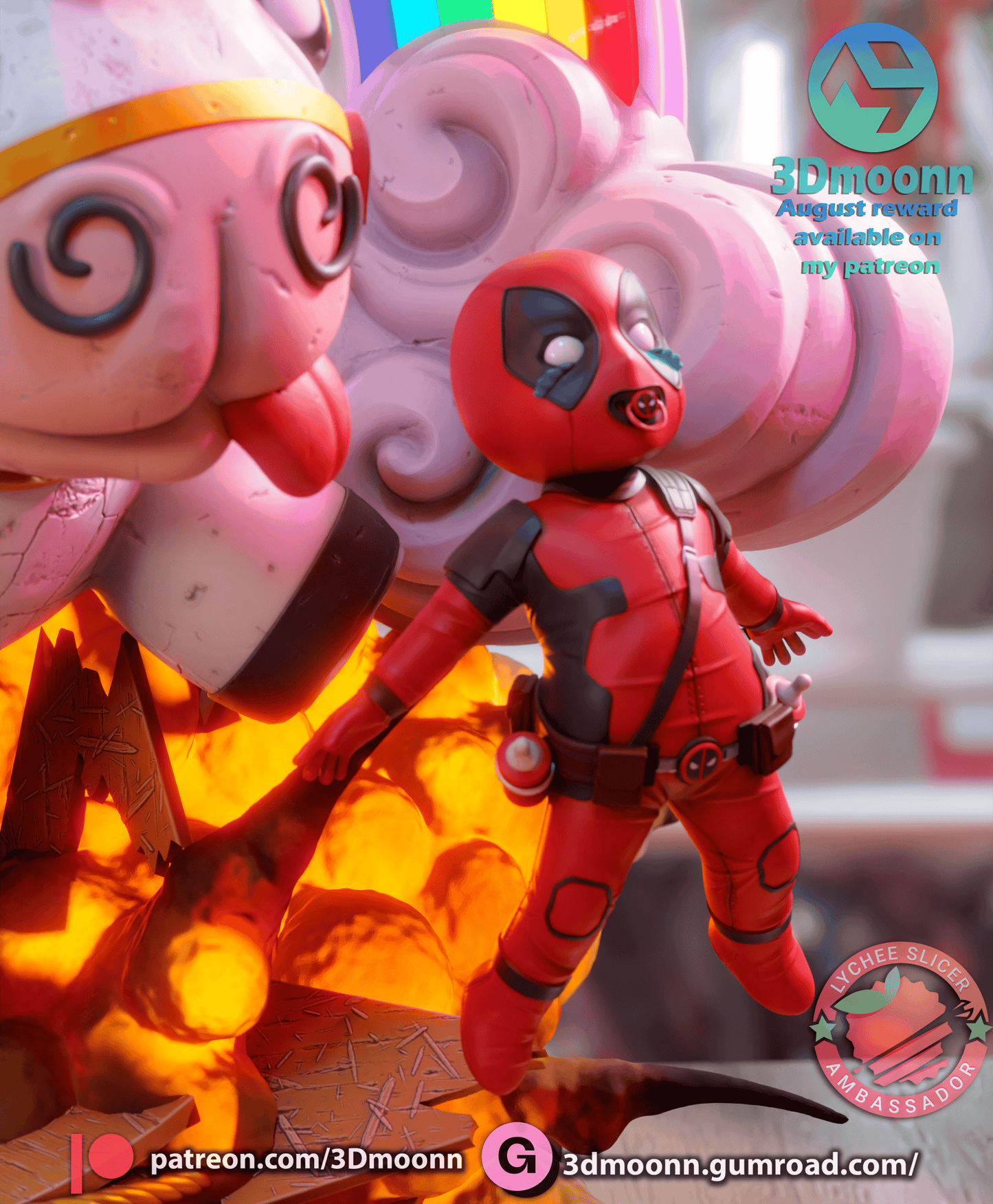 Lady Deadpool Resin Sculpture Fan Art - MTO 3dMoonn