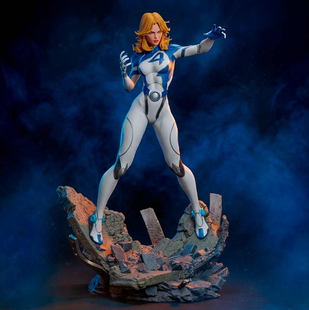 Invisible Woman Marvel Rivals Resin Art (Design by CA3D)
