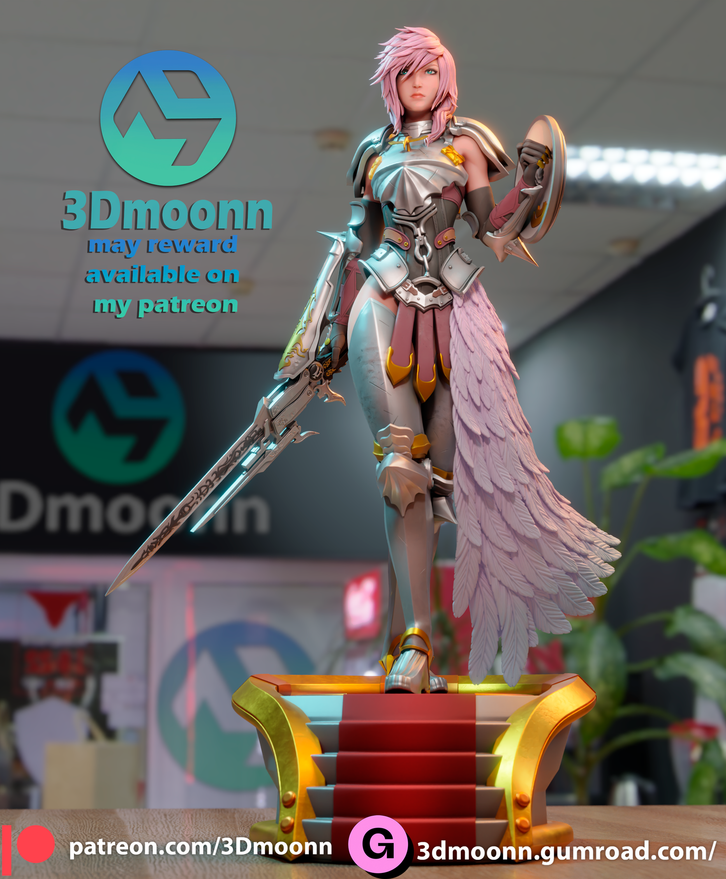 Lightning Resin Fan Art Sculpture 3DMoonn