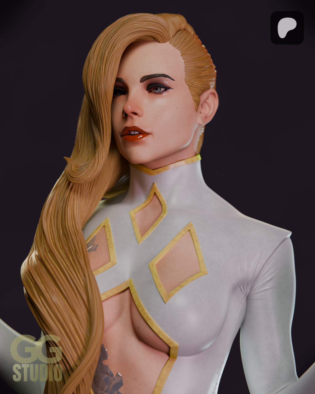 Emma Frost Hellfire Gala Resin Fan Art (Designed by GGStudio)
