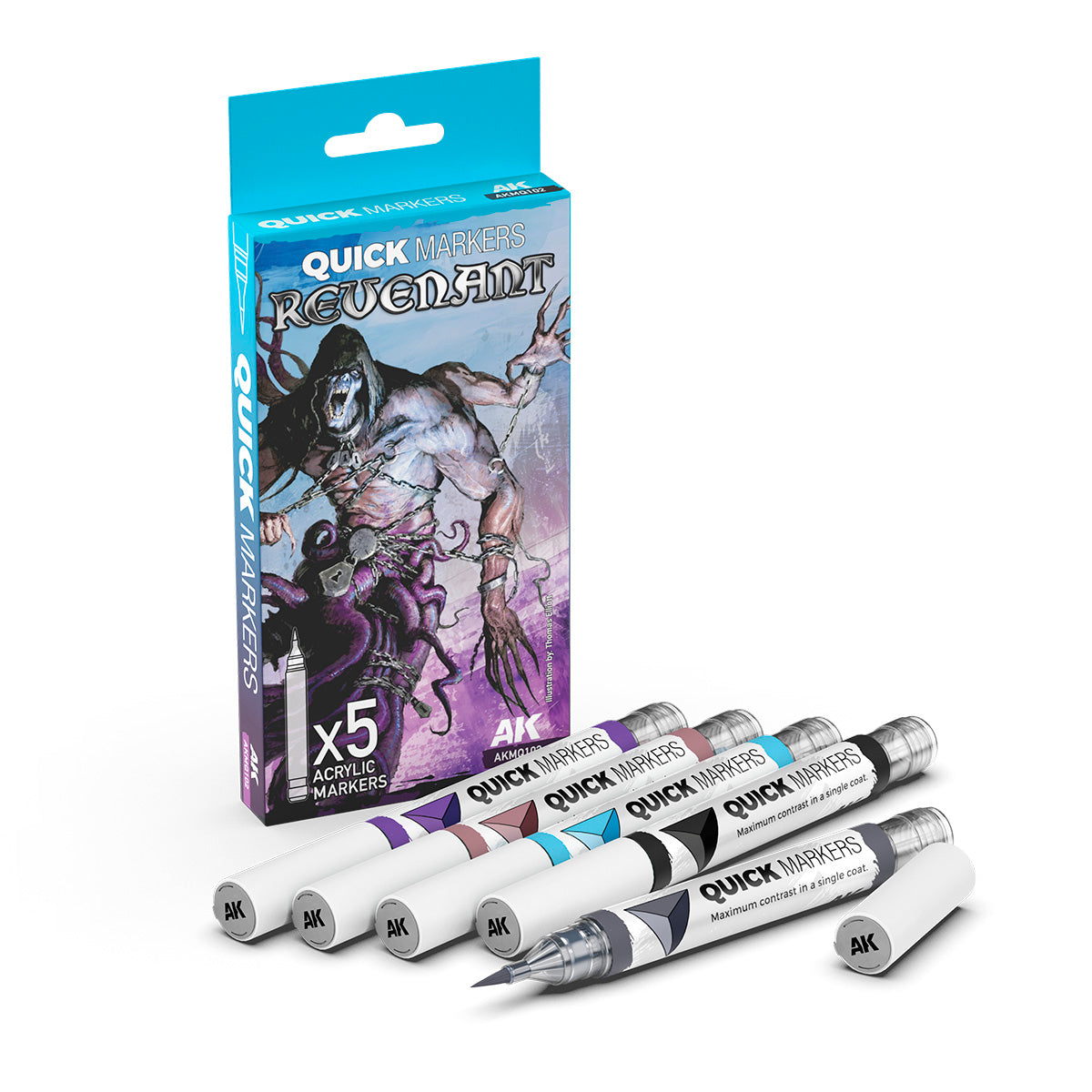 AK Quick Gen Markers Revenant Set - Acrylic Brush Marker