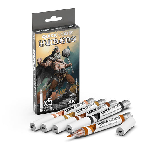AK Quick Gen Markers Humans Set - Acrylic Brush Marker