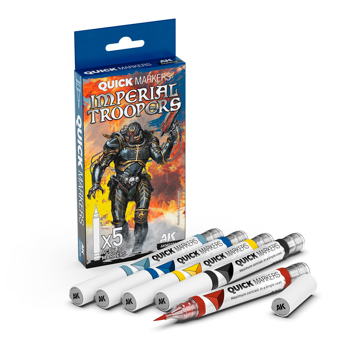 AK Quick Gen Markers Imperial Trooper Set - Acrylic Brush Marker