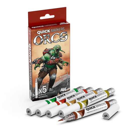 AK Quick Gen Markers Orcs Set - Acrylic Brush Marker