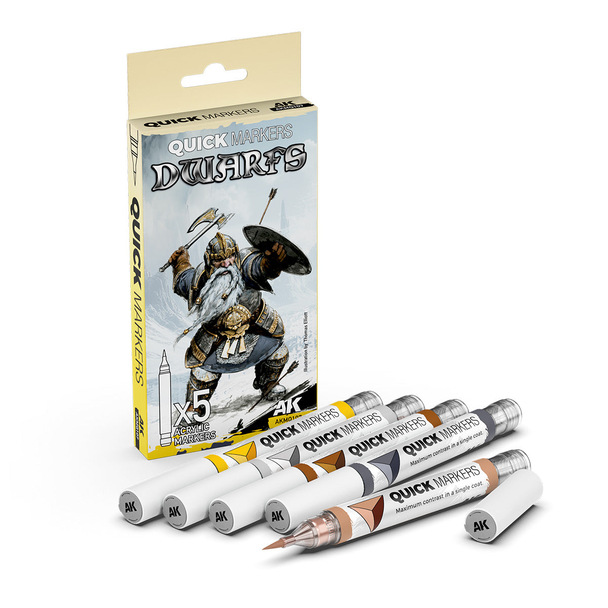 AK Quick Gen Markers Dwarfs Set - Acrylic Brush Marker