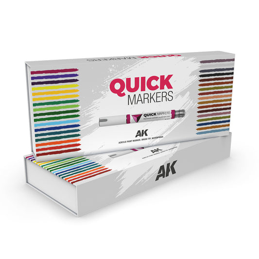 AK Quick Gen Markers Complete Set (34 synthetic brush markers)