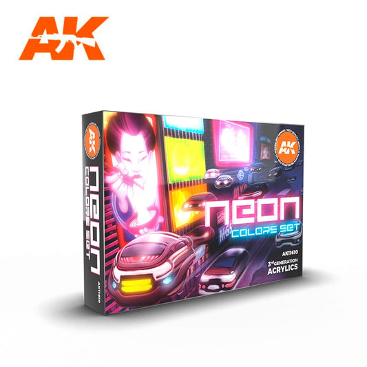 AK 3rd Gen Acrylic Paint Neon Colors Set