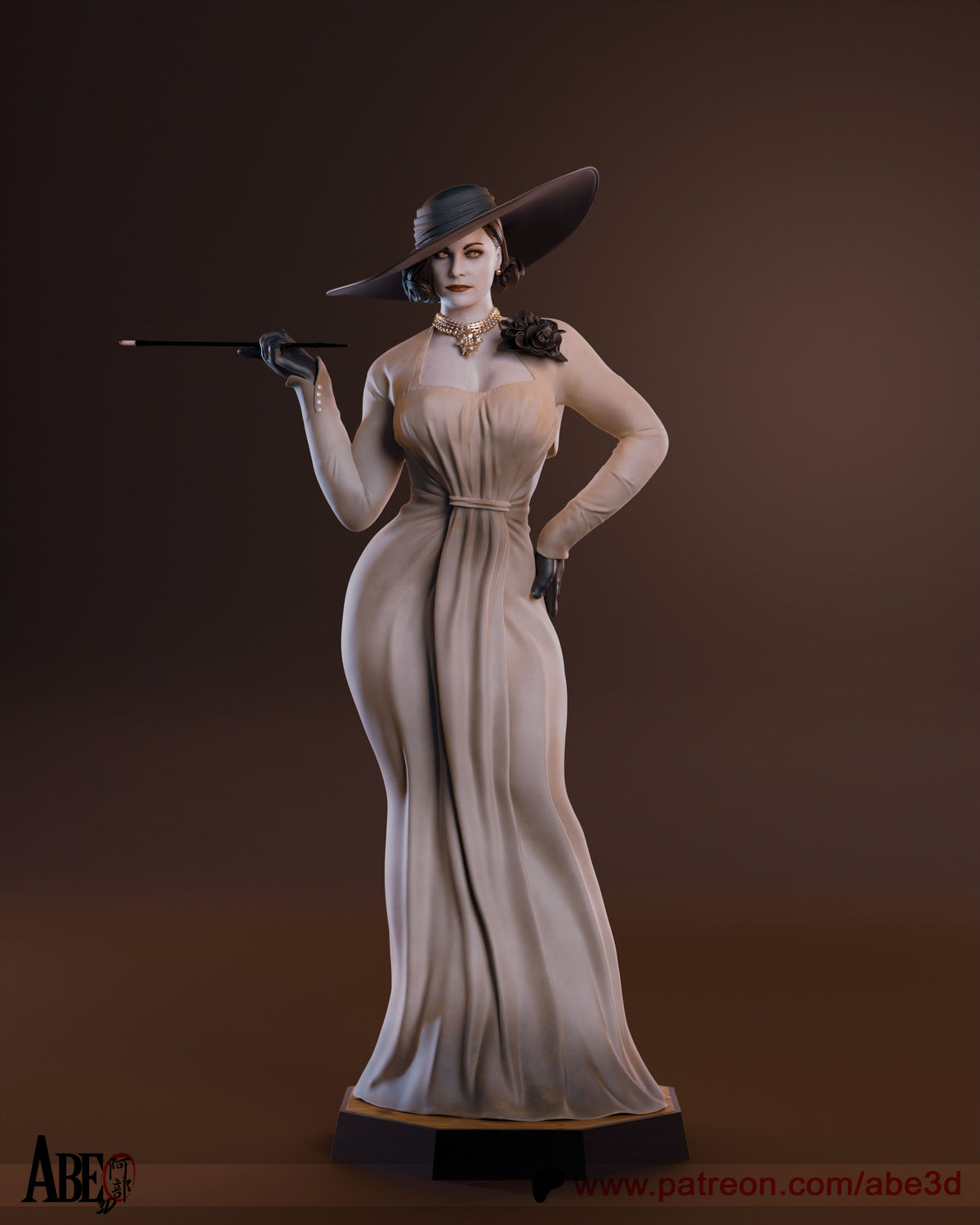 Lady Dimitrescu Resin Art (Design by Abe3D)