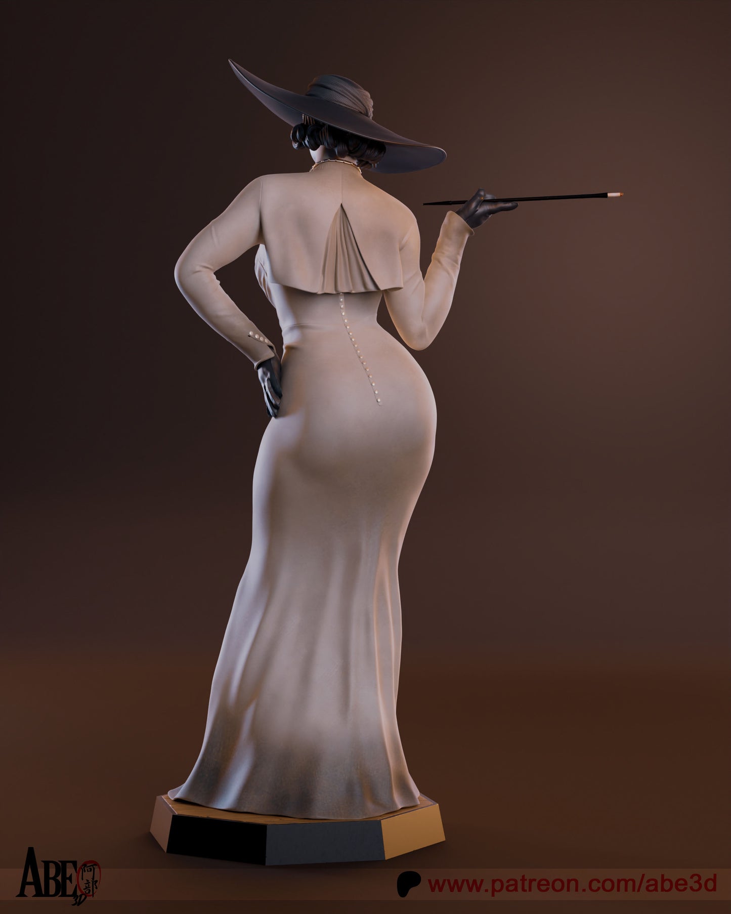 Lady Dimitrescu Resin Art (Design by Abe3D)