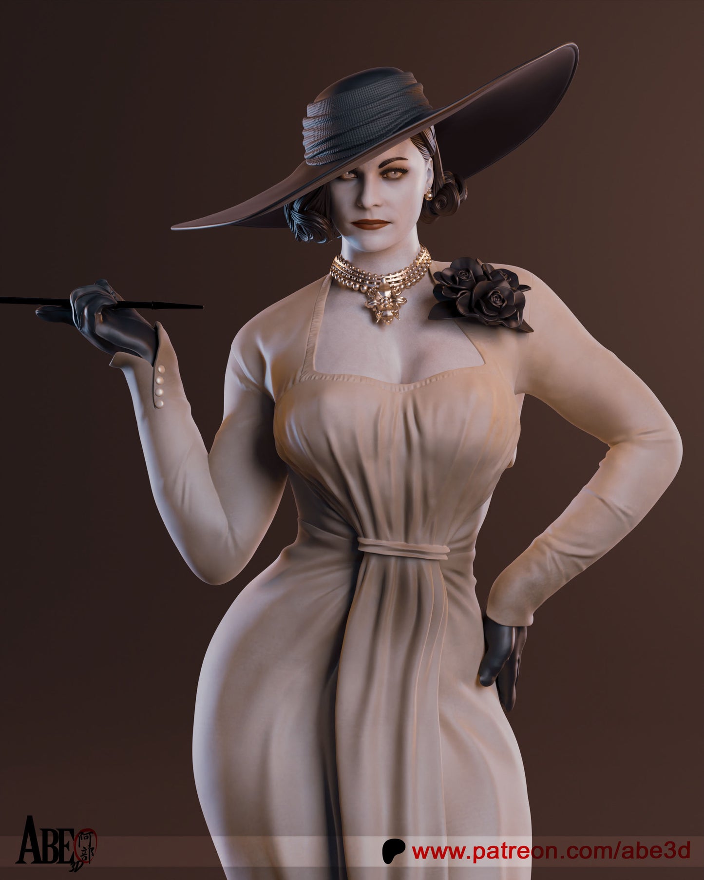 Lady Dimitrescu Resin Art (Design by Abe3D)