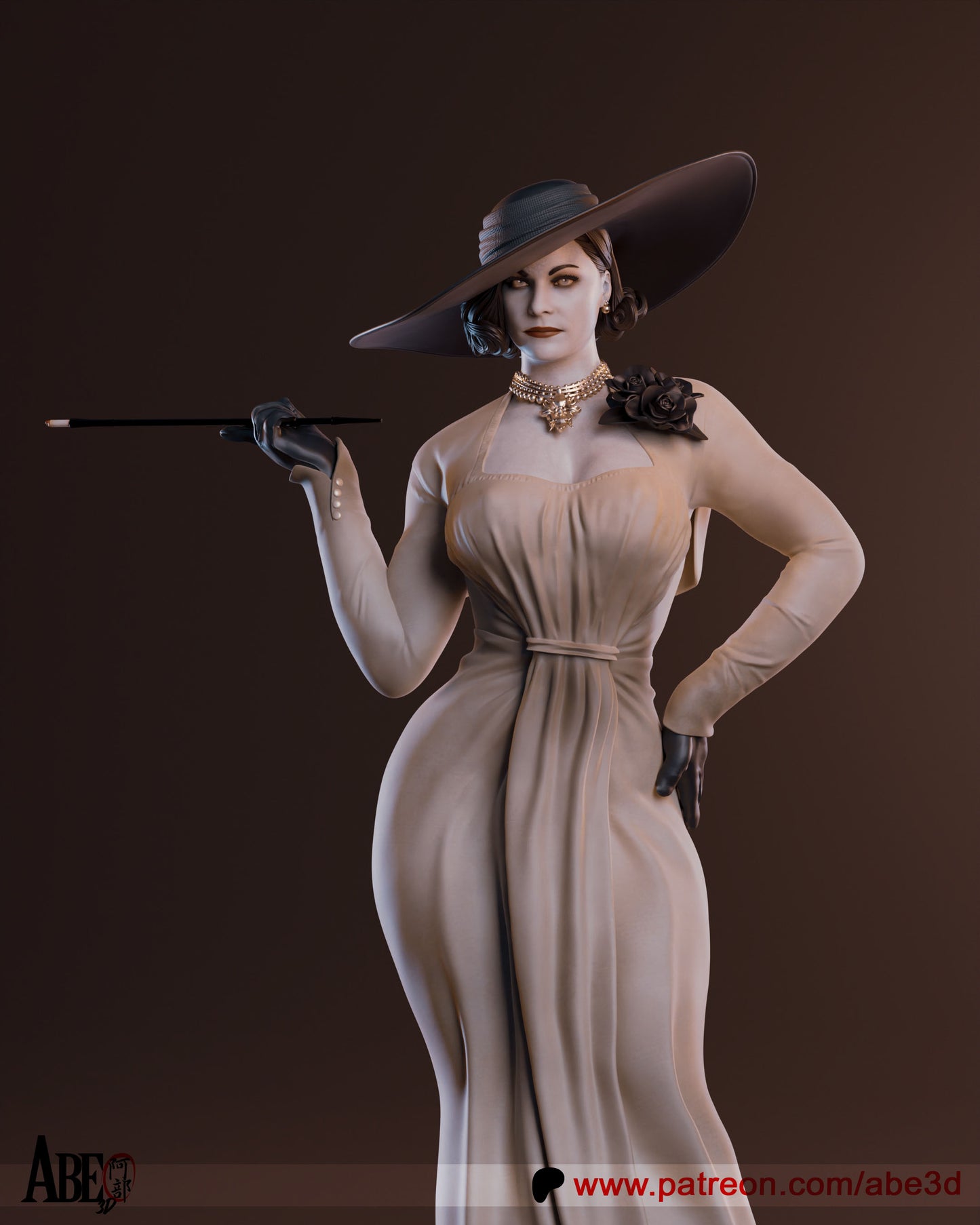 Lady Dimitrescu Resin Art (Design by Abe3D)
