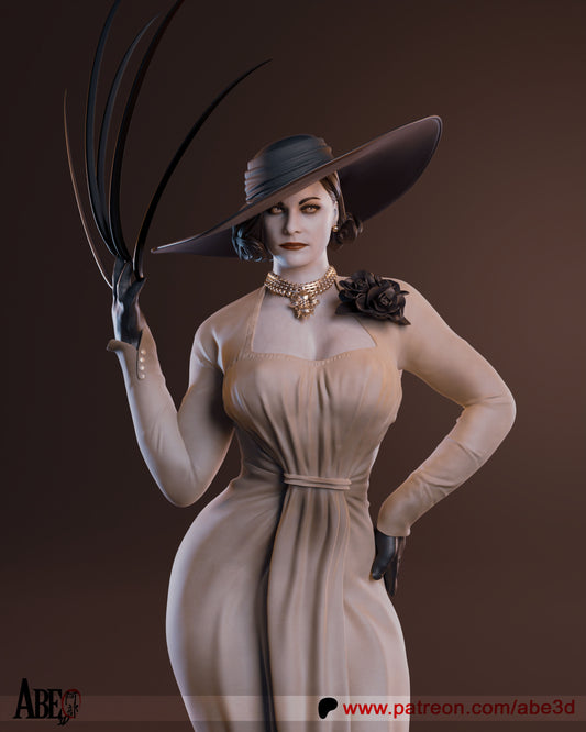 Lady Dimitrescu Resin Art (Design by Abe3D)