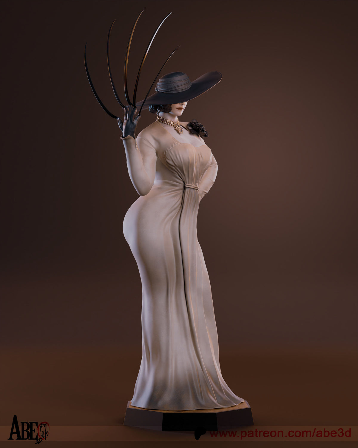 Lady Dimitrescu Resin Art (Design by Abe3D)